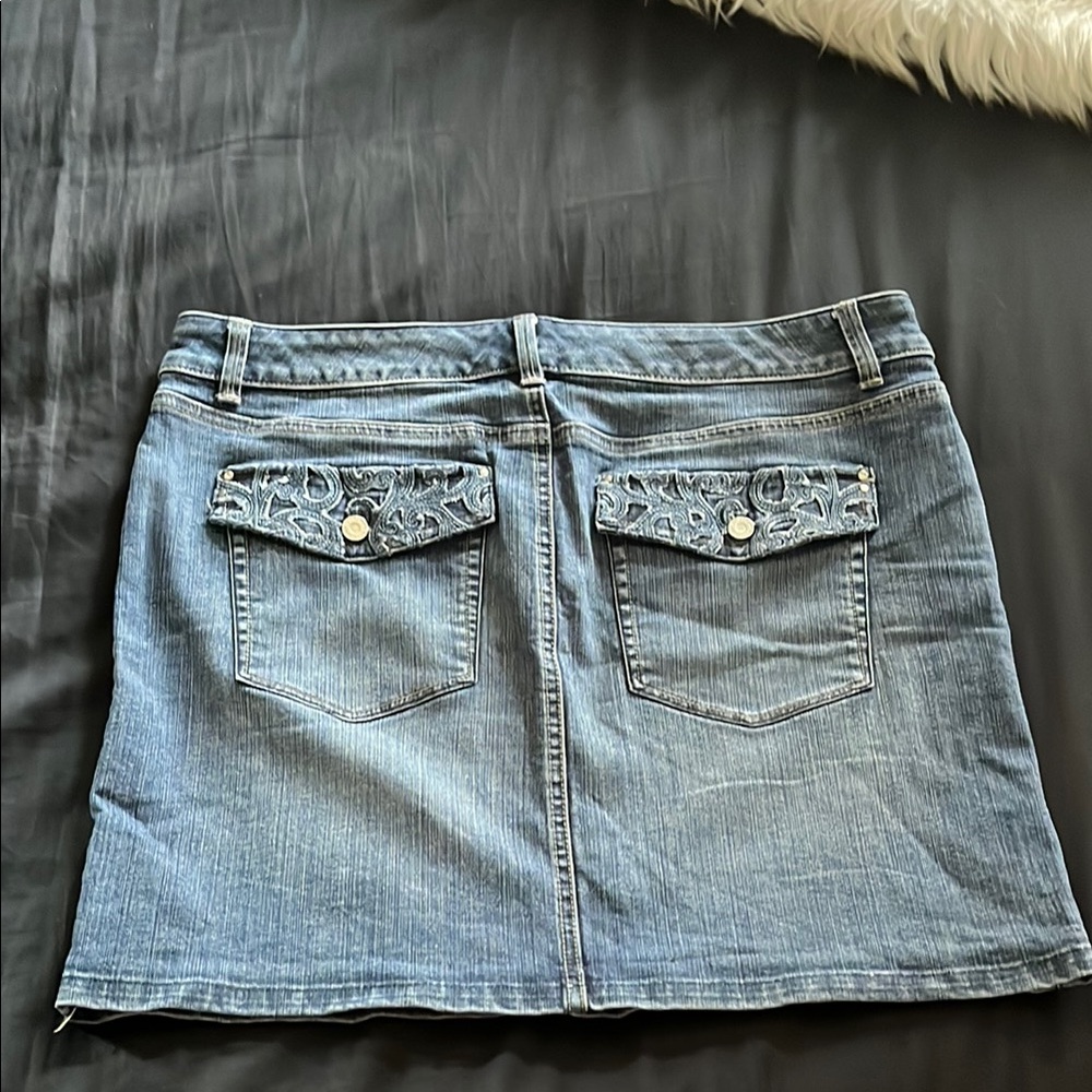 White House Black Market Blue Pencil Mini Skirt Casual
